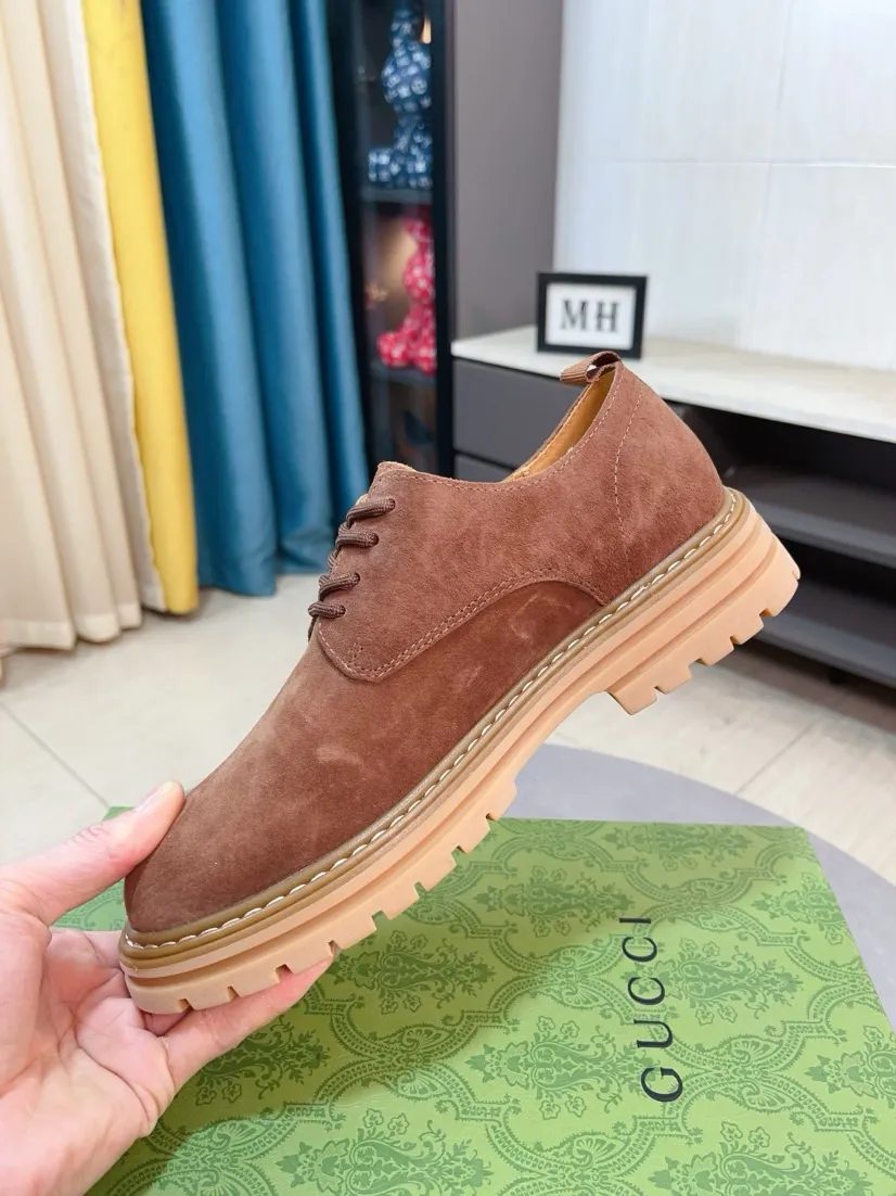 Men's shoes 💰500🌸🌸 (GUCCI) [can be made without label] G's new business boots are full-layer calfskin embossed with classic diamond pattern craftsmanship. They are high-end and classy, ​​versatile and have a full three-dimensional feel. They use raw rubber non-slip outsole. If you look closely, you will be addicted to the leather. You can't extricate yourself ~ the best on the market.          Fabric: Cowhide/Embossed Lining: Cowhide.          Please make a note when placing an order, size: 38-44 (37, 45, 46 can be customized and cannot be returned or exchanged)